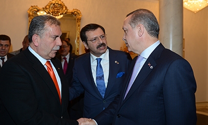 ODAMIZ Y�NET�M KURULU BA�KANI SN. MAHMUT D�NDAR BA�BAKAN SN. RECEP TAYY�P ERDO�AN �LE G�R��T�.